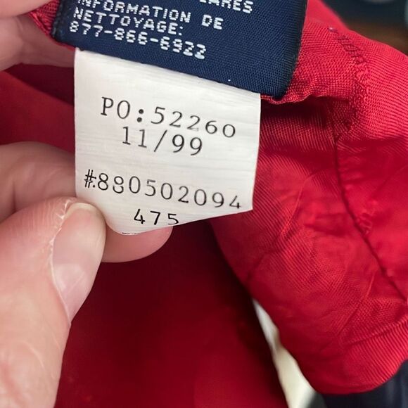 Vintage Circa 1999 Tommy Hilfiger Cropped Sleeve Windbreaker sz S - Picture 2 of 11